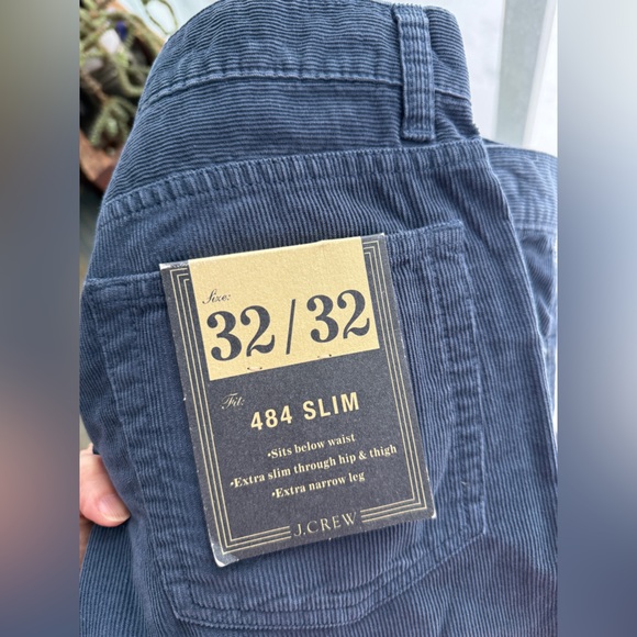 J. Crew 484 Slim Fit Corduroy Men's Jeans/Pants ~ Blue ~ 100% Cotton 32 x 32 - Picture 3 of 10
